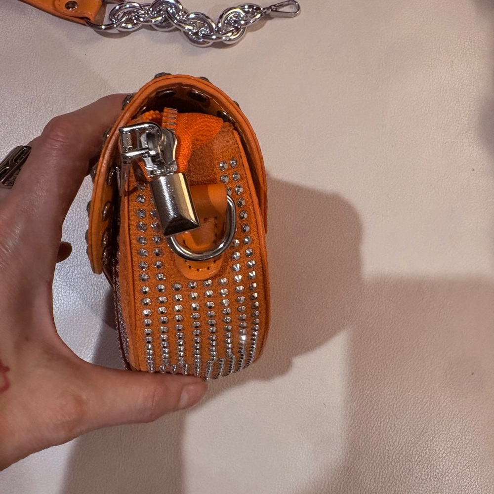 Bliss Orange Rhinestone Mini Bag - Picture 4 of 8